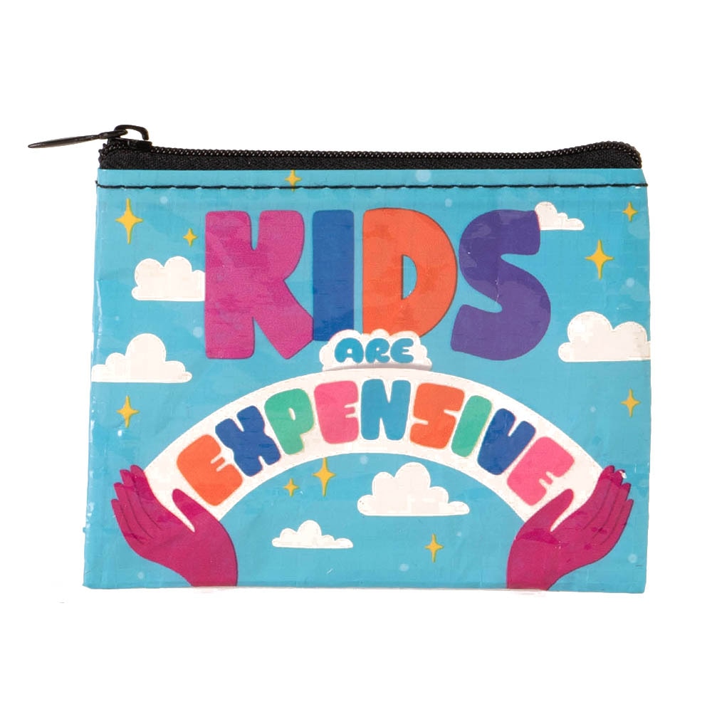 BlueQ, Blue, Coin Purses, Accessories, Unisex, 3"x4", Kids are Expensive, 567360